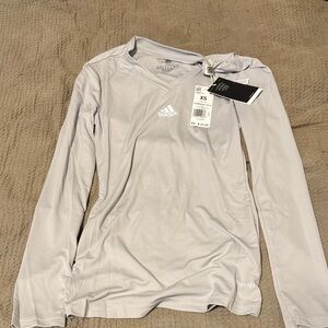 Adidas Light Gray Team Base Tee